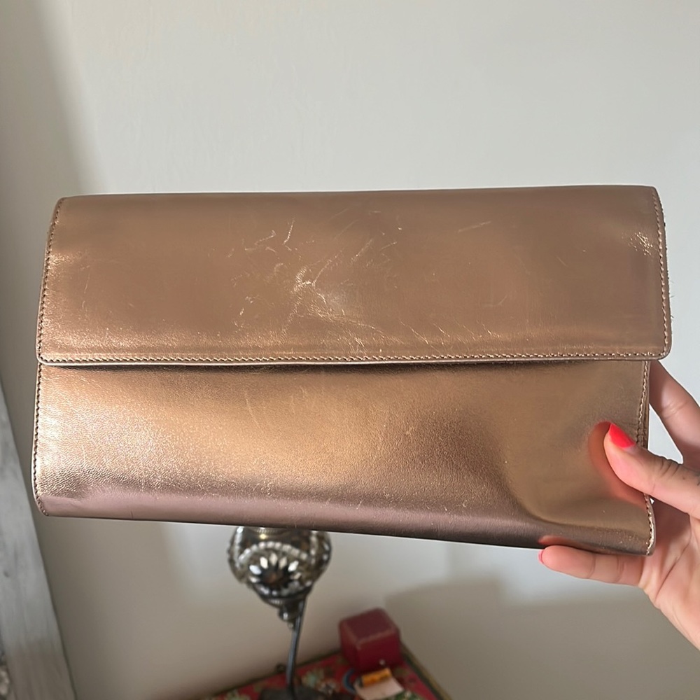 Rose gold MaxMara clutch